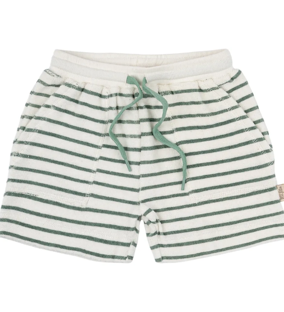 Shorts Og Knickers*Petit Piao Sweatshorts - Frotté - Pocket - Off white/green