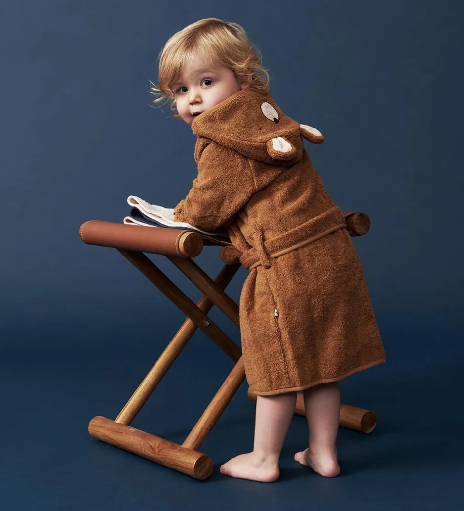 Badekåber*Pippi Baby Badekåbe - Almond m. Bjørn