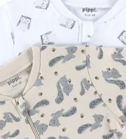 Børn Pippi Baby Heldragter - Natdragter - 2-pak - Rainy Day