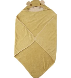 Babyhåndklæde- Og Poncho*Pippi Baby håndklæde - 83x83 cm - Rattan m. Kat