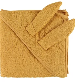 Babyhåndklæde- Og Poncho*Pippi Baby håndklæde - 83x83 cm - Mineral Yellow