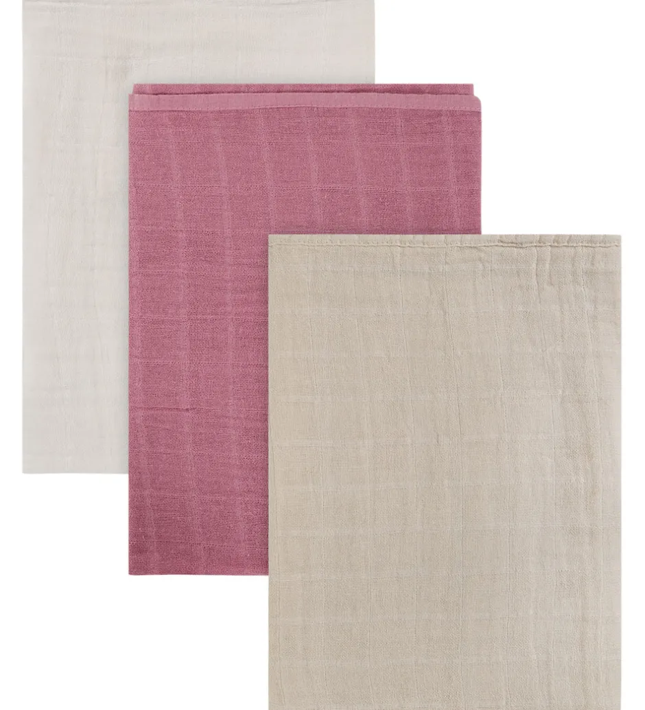 Pippi Baby Pippi Stofbleer - Noos - 3-pak - Musselin - 65x65 - Mauve Orchid