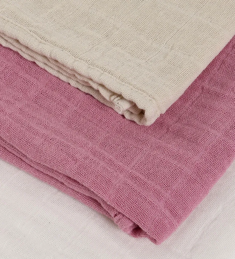 Pippi Baby Pippi Stofbleer - Noos - 3-pak - Musselin - 65x65 - Mauve Orchid
