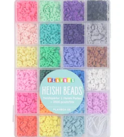 Perler*Playbox Perler - Heishi Perler I Opbevaringsæske - 3500 stk.