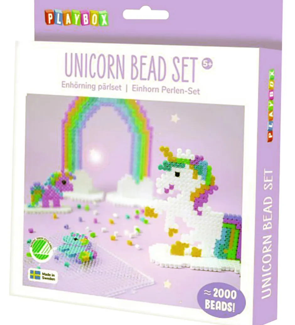 Perler*Playbox Perlesæt - 2000 stk. - Enhjørning