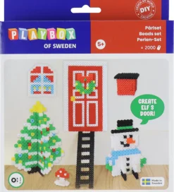 Perler*Playbox Perlesæt - 2000 stk. - Snemand m. Dør