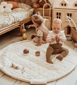 Legetæpper Og Legegulve|Opbevaringstæpper*Play&Go Legetøjstæppe - Ø120 - Soft Organic - Moon