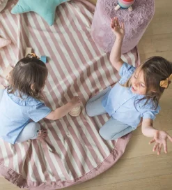 Play&Go Legetøjstæppe - Ø140 - Stripes New Pink