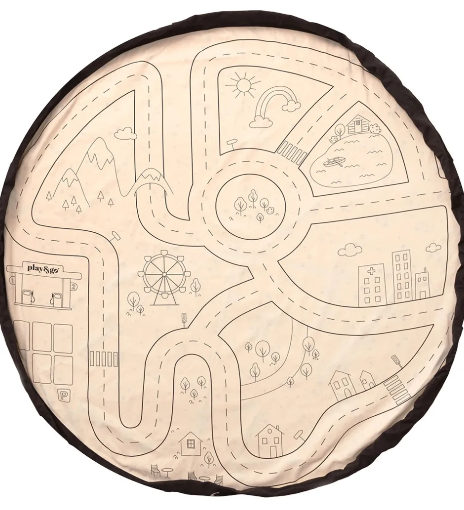 Legetæpper Og Legegulve|Opbevaringstæpper*Play&Go Legetøjstæppe - Ø140 cm - Playvillle