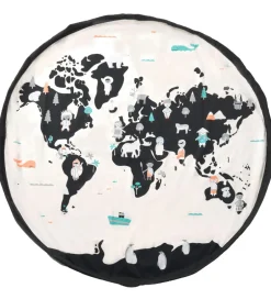 Opbevaringstæpper*Play&Go Legetøjstæppe - Ø140 cm - Worldmap