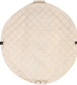 Legetæpper Og Legegulve|Tæpper*Play&Go Legetøjstæppe - Ø120 cm - Soft Organic - Stripes Blue