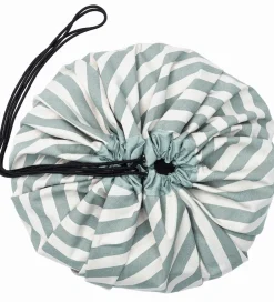 Opbevaringstæpper*Play&Go Legetøjstæppe - Ø140 cm - Stripes Green