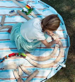 Opbevaringstæpper*Play&Go Legetøjstæppe - Outdoor - Ø140 cm - Stripes