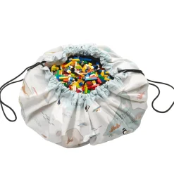 Play&Go Legetøjstæppe/Opbevaring - 140 cm - 2-i-1 - Worldmap
