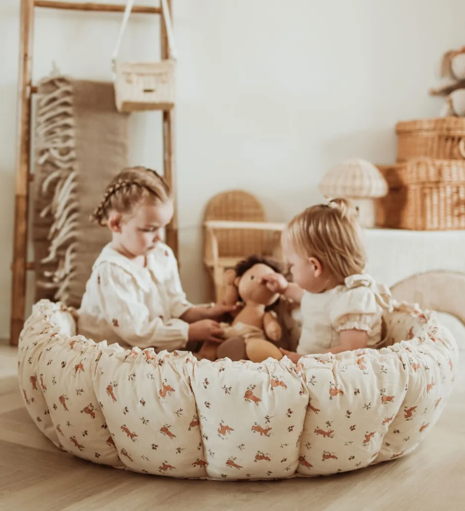 Legetæpper Og Legegulve|Tæpper*Play&Go Legetæppe - 3-i-1 - Ø130 cm - Bloom Rabbit
