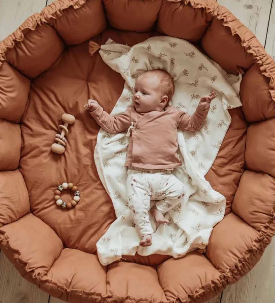 Legetæpper Og Legegulve*Play&Go Legetæppe - 3-i-1 - Ø130 cm - Tawny Brown