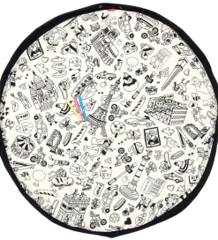 Opbevaringstæpper*Play&Go x OMY Legetøjstæppe m. Stoftuscher - Ø140 cm - Paris