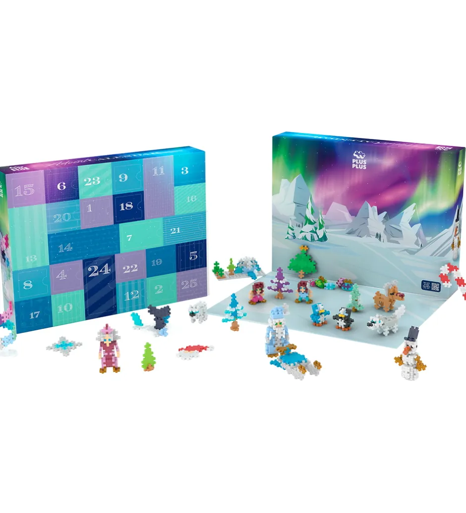 Plus-Plus Julekalender - 600 Dele - 24 Låger