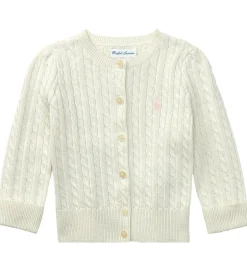 Børn Polo Ralph Lauren Cardigan - Strik - Mini Cable - Warm White
