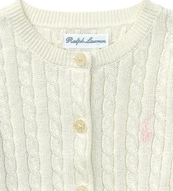 Børn Polo Ralph Lauren Cardigan - Strik - Mini Cable - Warm White