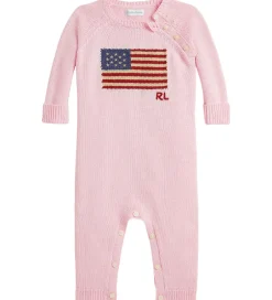 Børn Polo Ralph Lauren Heldragt - Strik - Acacia Pink m. Flag