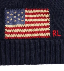 Huer Og Hatte*Polo Ralph Lauren Hue - Strik - Hunter Navy m. Flag