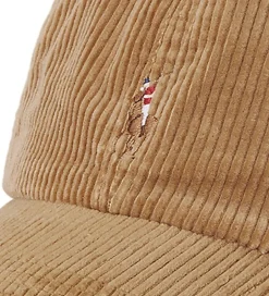 Kasketter*Polo Ralph Lauren Kasket- Fløjl - Jodphur Tan/Multi PP