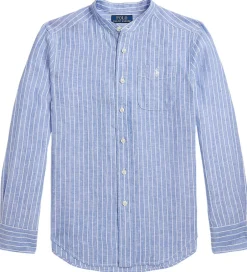 Konfirmationstøj*Polo Ralph Lauren Skjorte - Postboy - Blå/Hvidstribet