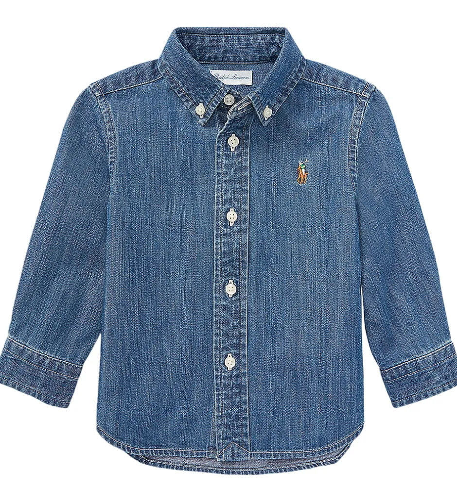 Børn Polo Ralph Lauren Skjorte - Denim - Dark Blue