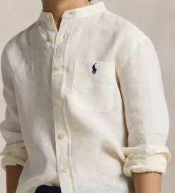 Børn Polo Ralph Lauren Skjorte - Hør- Postboy - Hvid