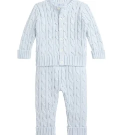 Striktrøjer*Polo Ralph Lauren Sæt - Cardigan/Bukser - Strik - Pearl Blue