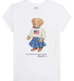 Børn Polo Ralph Lauren T-shirt - Hvid m. Bamse