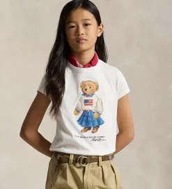 Børn Polo Ralph Lauren T-shirt - Hvid m. Bamse