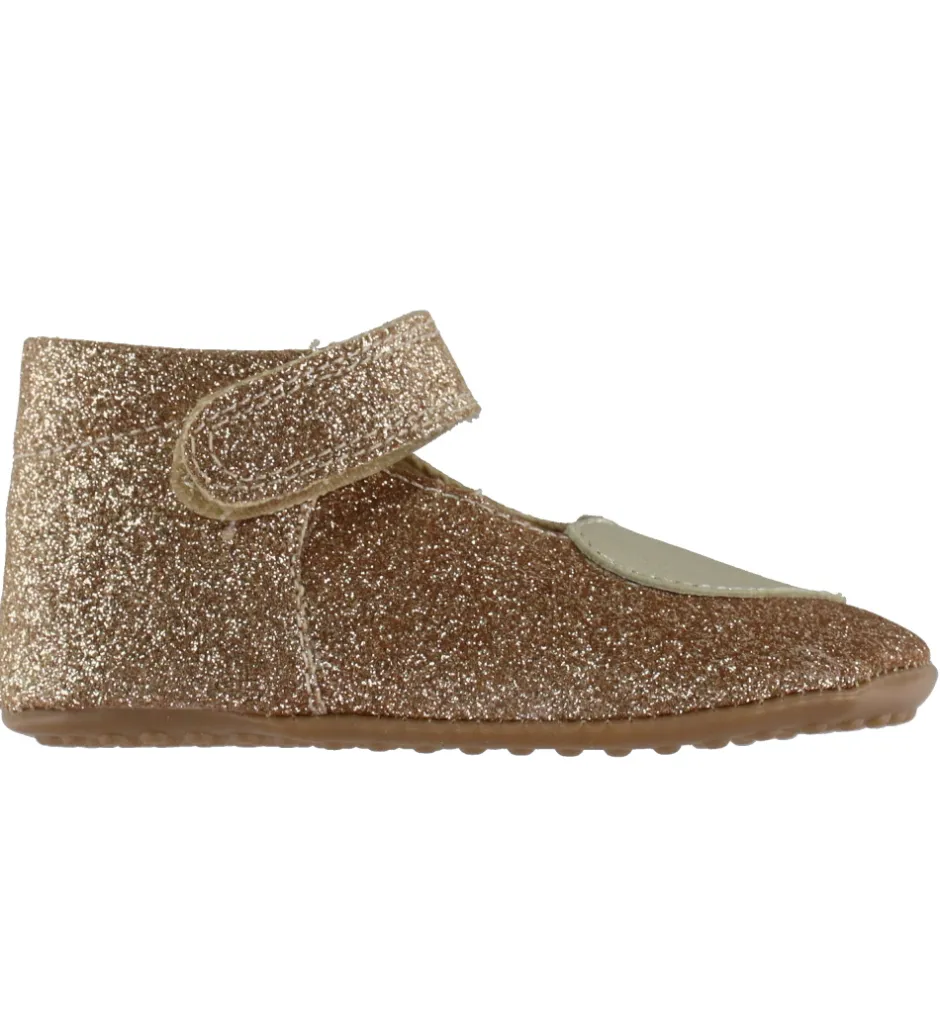 Pom Pom Ballerina Hjemmesko - Beginners Heart - Gold Glitter