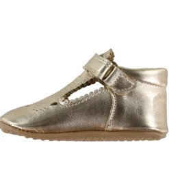 Begyndersko*Pom Pom Ballerina hjemmesko - T-bar - Dusry Gold