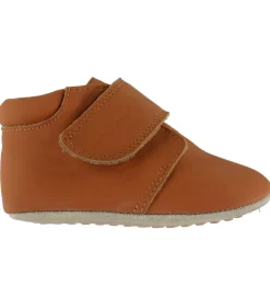 Børnesko Og Babysko|Begyndersko*Pom Pom Skindfutter - Beginners Velcro - Noos - Camel
