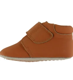 Børnesko Og Babysko|Begyndersko*Pom Pom Skindfutter - Beginners Velcro - Noos - Camel