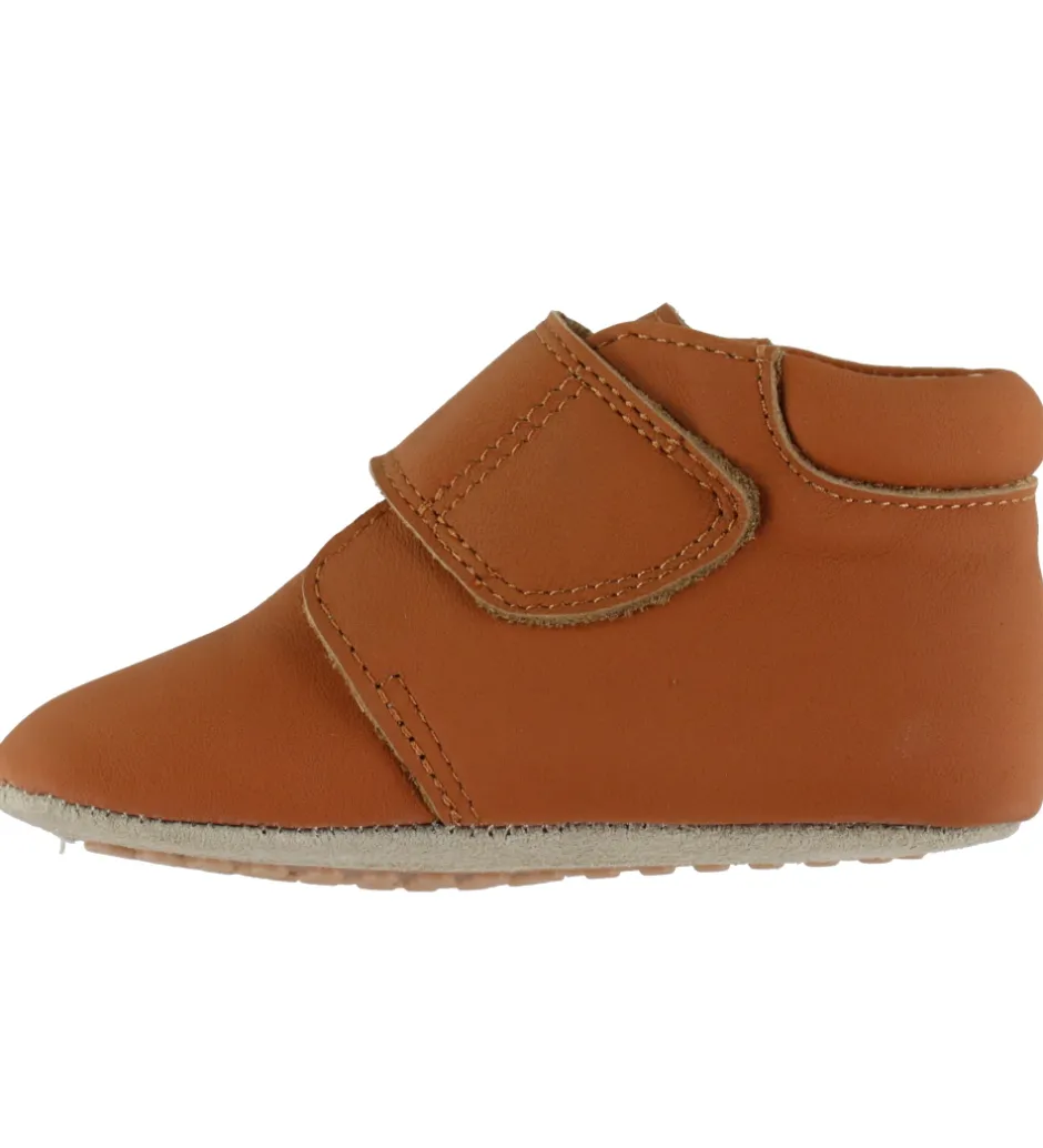 Børnesko Og Babysko|Begyndersko*Pom Pom Skindfutter - Beginners Velcro - Noos - Camel