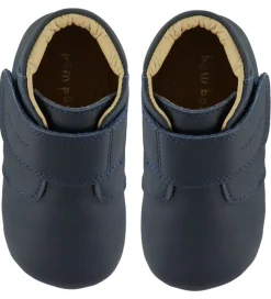 Børnesko Og Babysko|Begyndersko*Pom Pom Skindfutter - Beginners Velcro - Noos - Navy