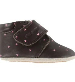 Begyndersko*Pom Pom Skindfutter - Beginners Velcro - Heart AOP