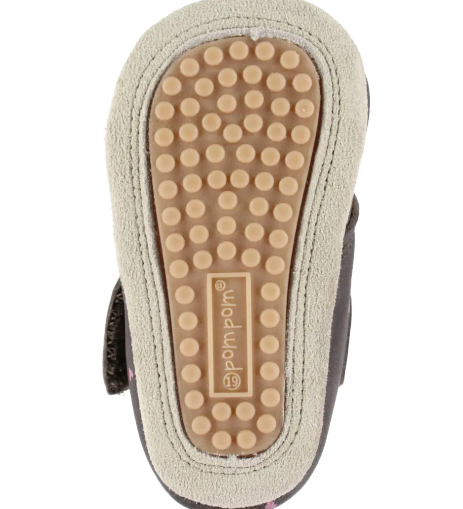 Begyndersko*Pom Pom Skindfutter - Beginners Velcro - Heart AOP