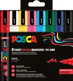 Tuscher Og Farver|Kreativ Leg*Posca Tuscher - PC-5BR - 8 stk. - Multifarvet