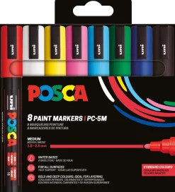 Tuscher Og Farver*Posca Tuscher - PC-5M - 8 stk. - Multifarvet