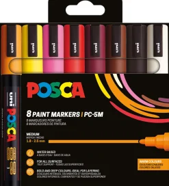 Tuscher Og Farver*Posca Tuscher - PC-5M - 8 stk. - Multifarvet