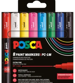 Tuscher Og Farver*Posca Tuscher - PC-1M - 8 stk. - Multifarvet