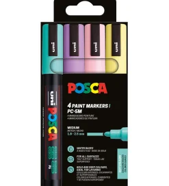 Tuscher Og Farver*Posca Tuscher - PC-5M - 4 stk. - Afdæmpede farver