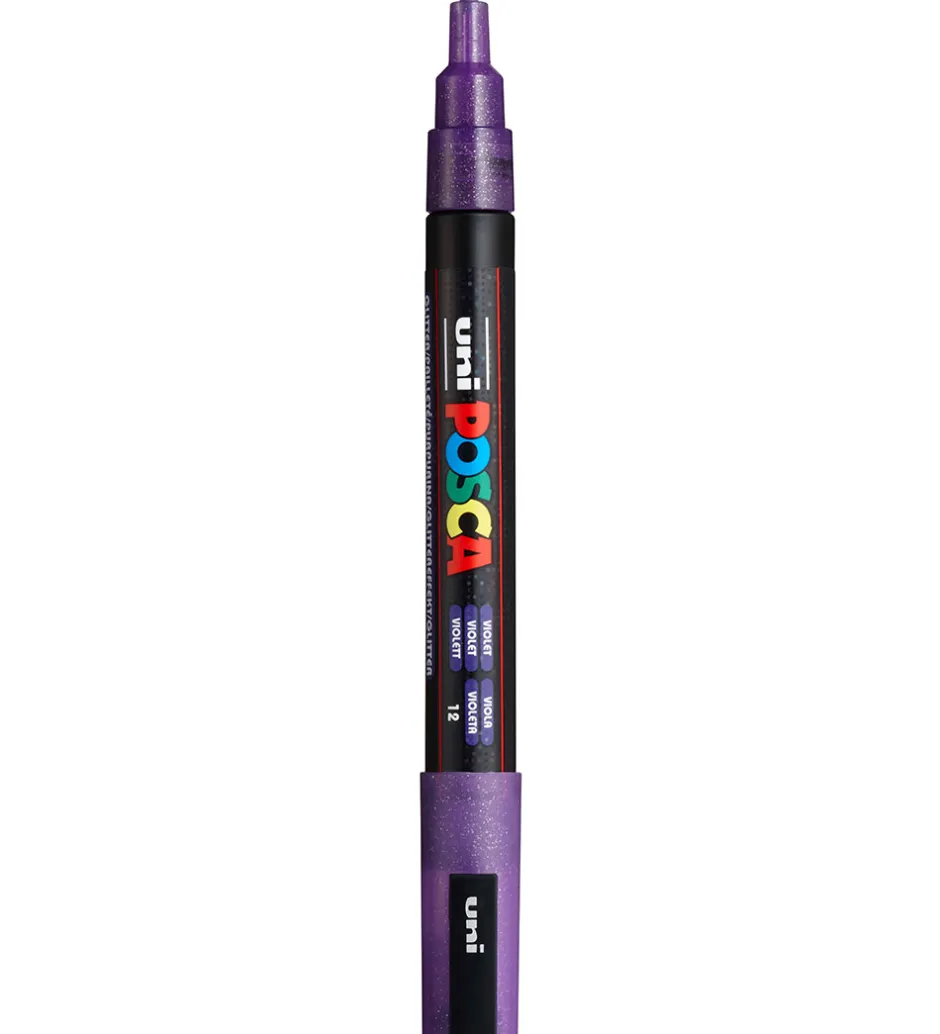 Posca Tuscher - PC-3M - 4 stk. - Blå/Grøn/Lilla m. Glimmer