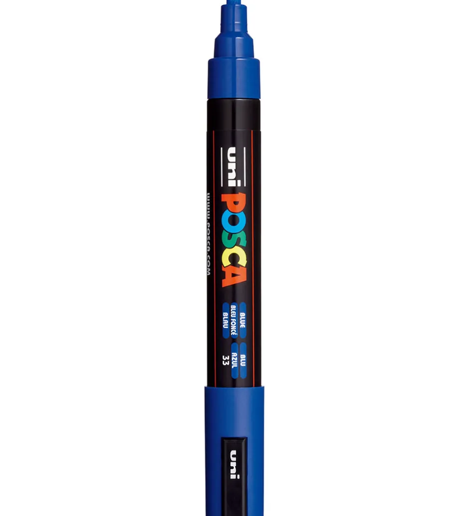 Posca Tuscher - PC-5M - 4 stk. - Rød/Gul/Blå/Sort