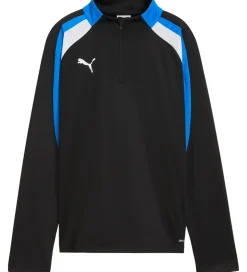 T-Shirts Og Toppe|Træning Og Gymnastik*Puma Træningsbluse m. Lynlås - Sort m. Blå/Hvid