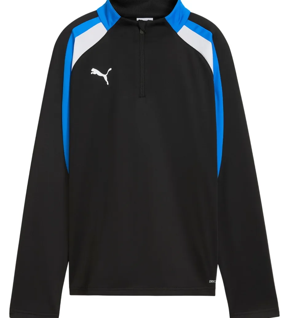 T-Shirts Og Toppe|Træning Og Gymnastik*Puma Træningsbluse m. Lynlås - Sort m. Blå/Hvid